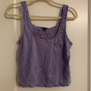 American eagle crop top with lace back